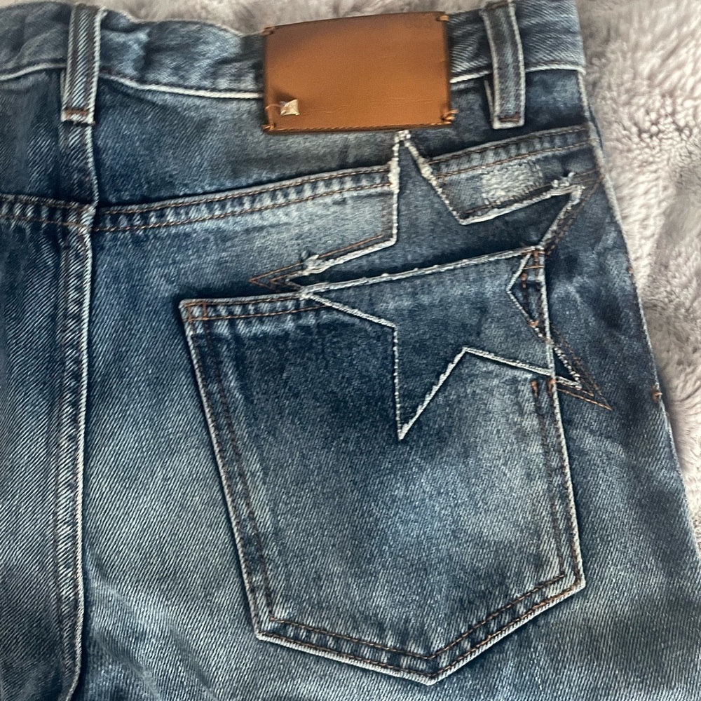 Valentino Mens Slim-Fit Denim Jeans Blue Sz 32